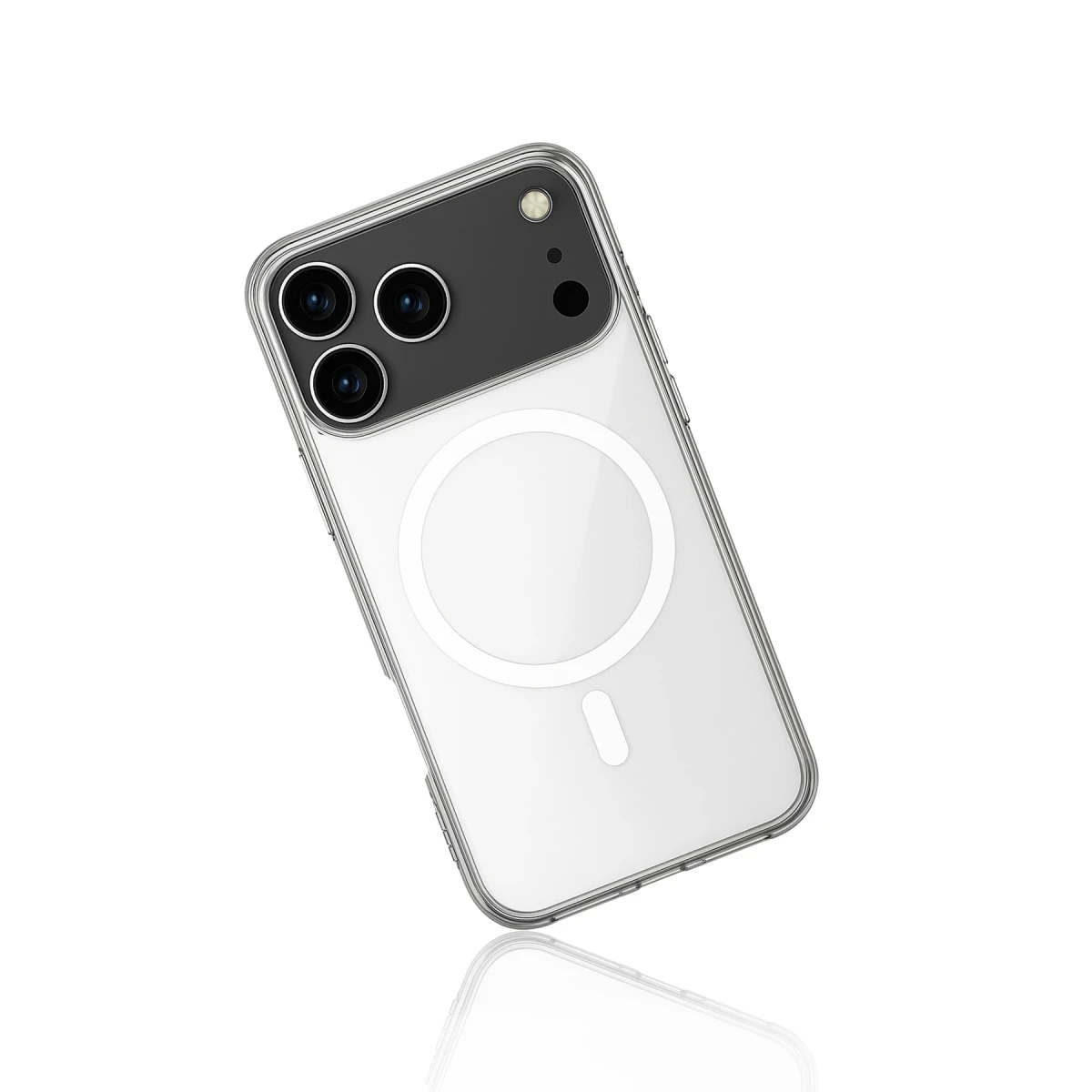 Apple iPhone 17 Pro Max Kılıf Magneticsafe Şeffaf Silikon - Şeffaf