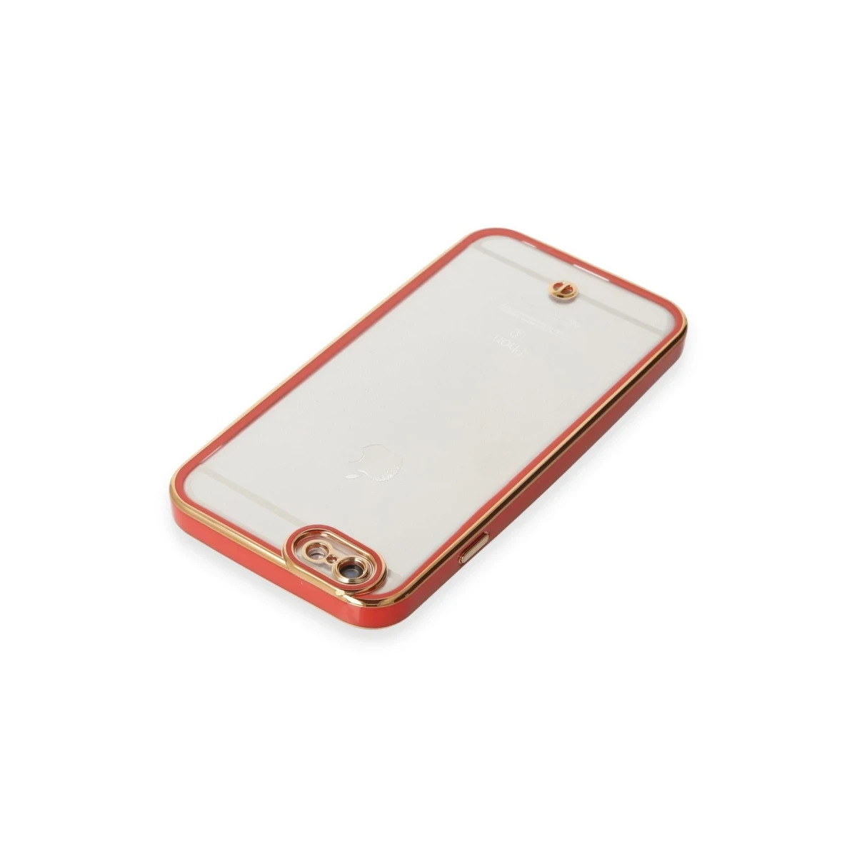Apple iPhone 6 Kılıf Liva Lens Silikon - Kırmızı