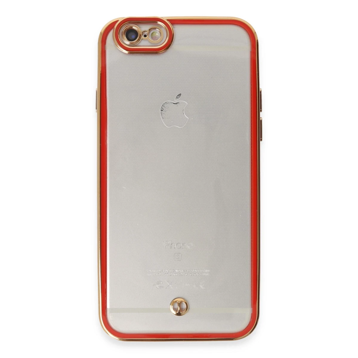 Apple iPhone 6 Kılıf Liva Lens Silikon - Kırmızı