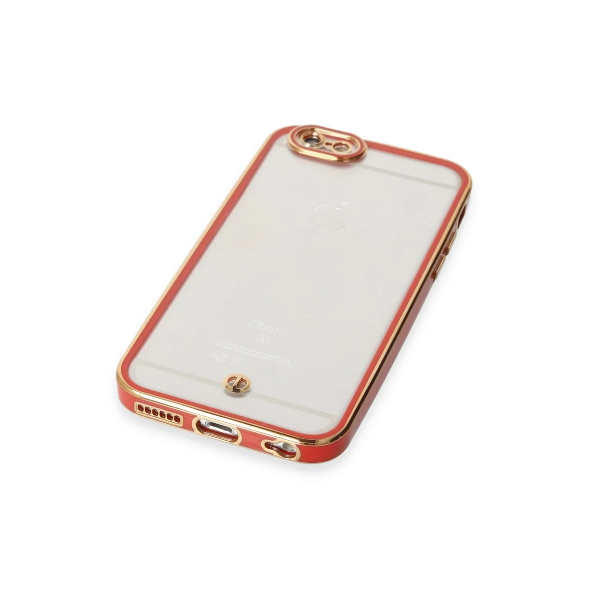 Apple iPhone 6 Kılıf Liva Lens Silikon - Kırmızı