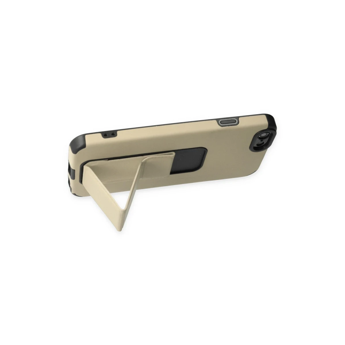Apple iPhone 6 Kılıf Mega Standlı Silikon - Gold