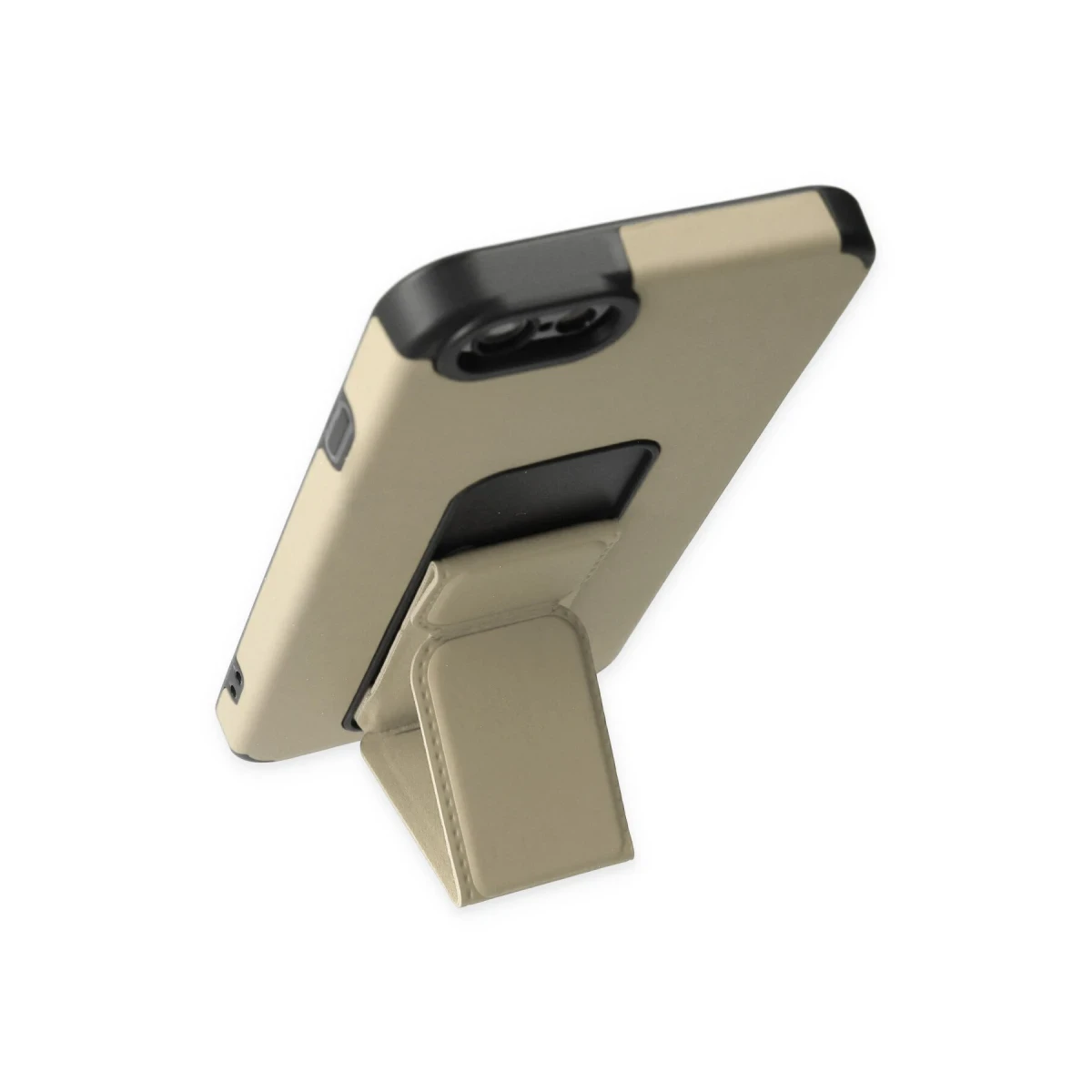 Apple iPhone 6 Kılıf Mega Standlı Silikon - Gold