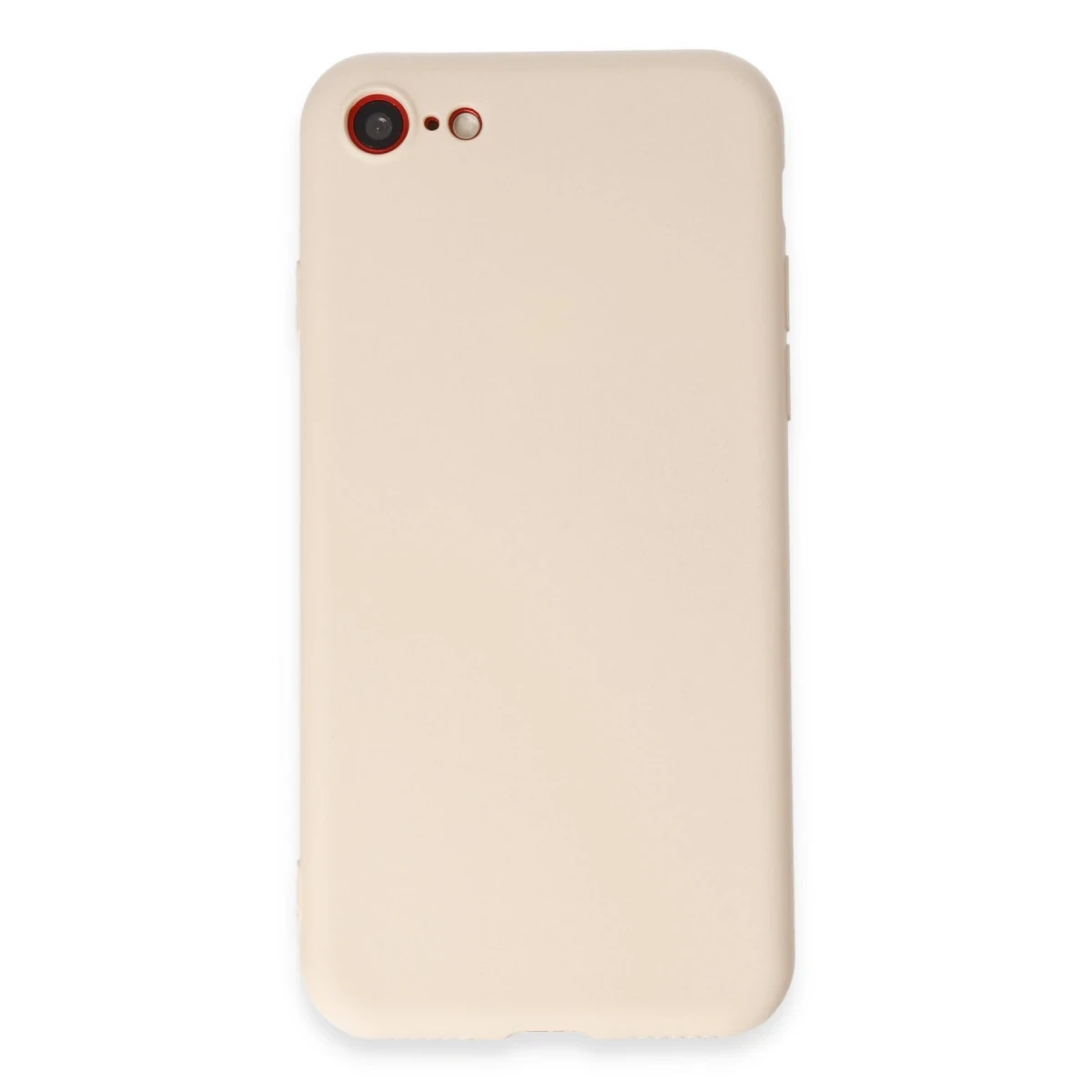 Apple iPhone 7 Kılıf First Silikon - Krem
