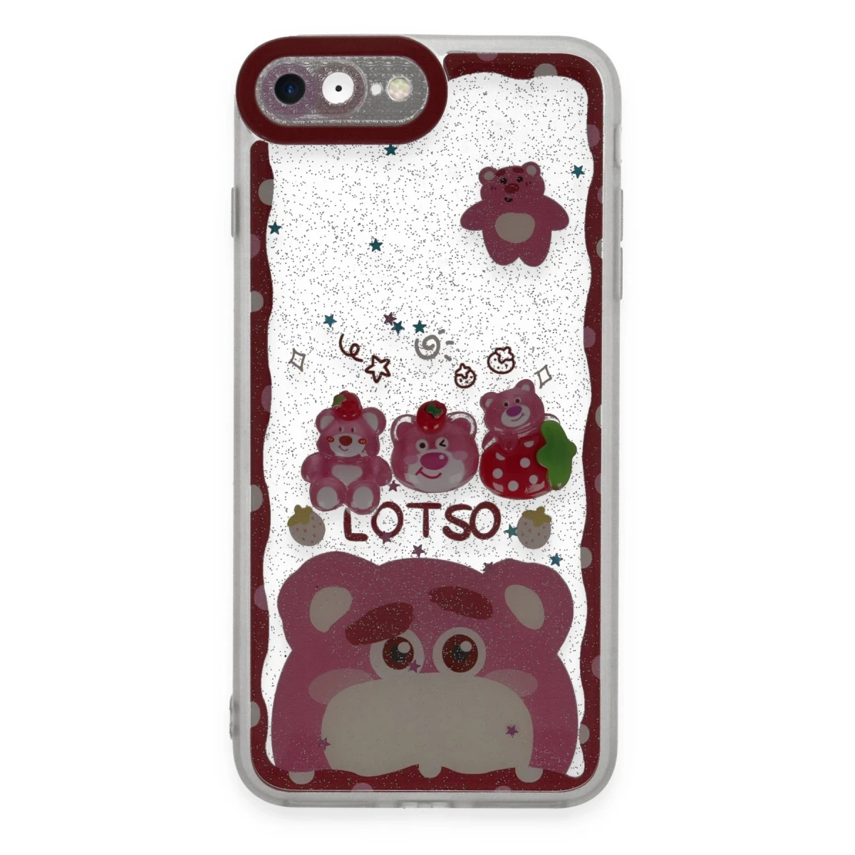 Apple iPhone 7 Kılıf Sweet Desenli Silikon Kapak - Pembe
