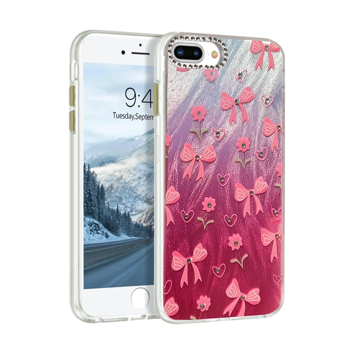 Apple iPhone 7 Plus Kılıf Blade Aynalı Desenli Kapak - Desen 3