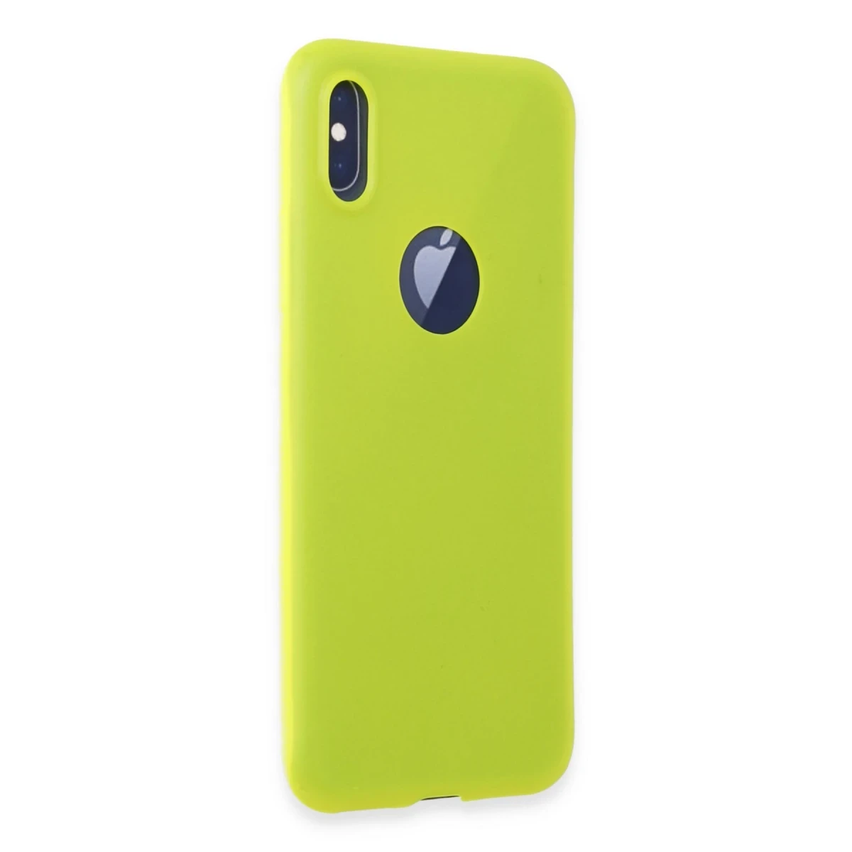 Apple iPhone X Kılıf First Silikon - Parlak Sarı