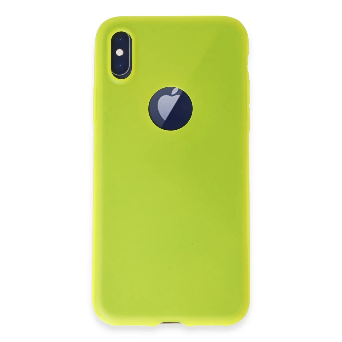 Apple iPhone X Kılıf First Silikon - Parlak Sarı
