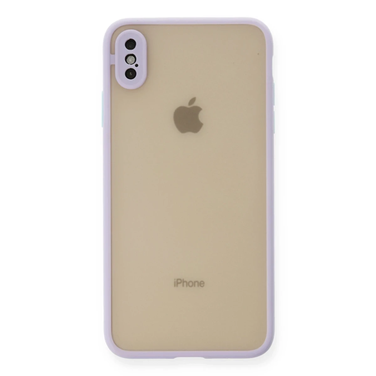 Apple iPhone XS Max Kılıf Montreal Silikon Kapak - Mor