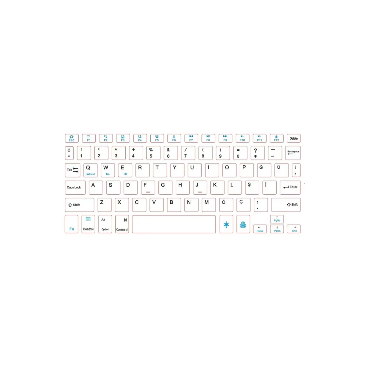 KYB71 Kablosuz Türkçe Q Klavye Mouse Set - Açık Yeşil