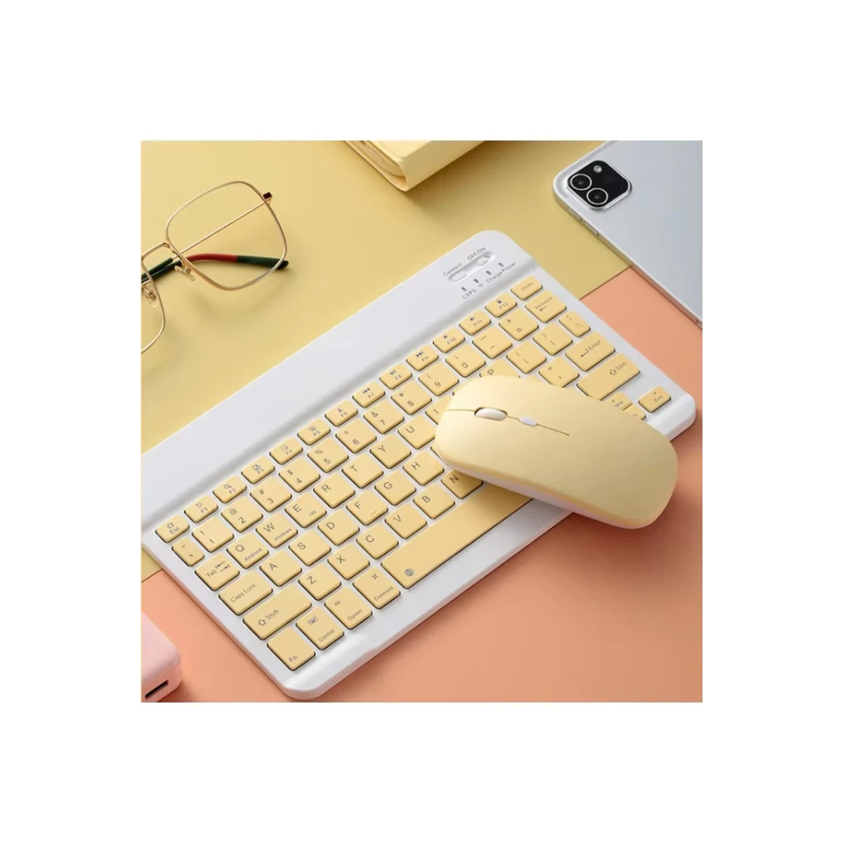 KYB71 Kablosuz Türkçe Q Klavye Mouse Set - Lila