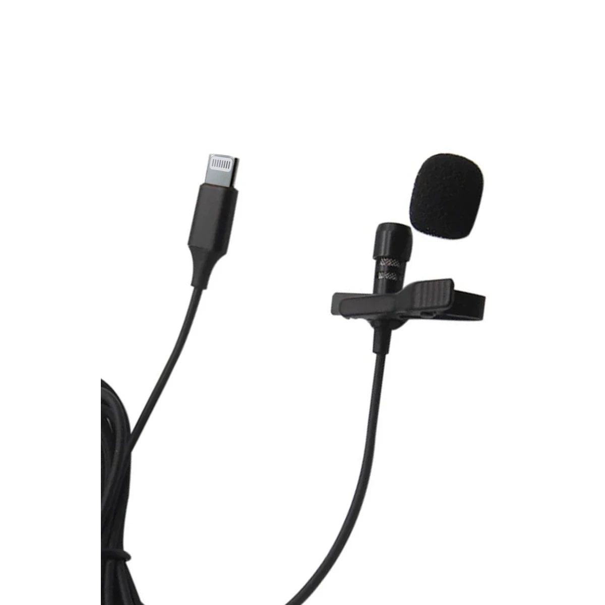 Lightning 2 Metre Double Mikrofon - Siyah