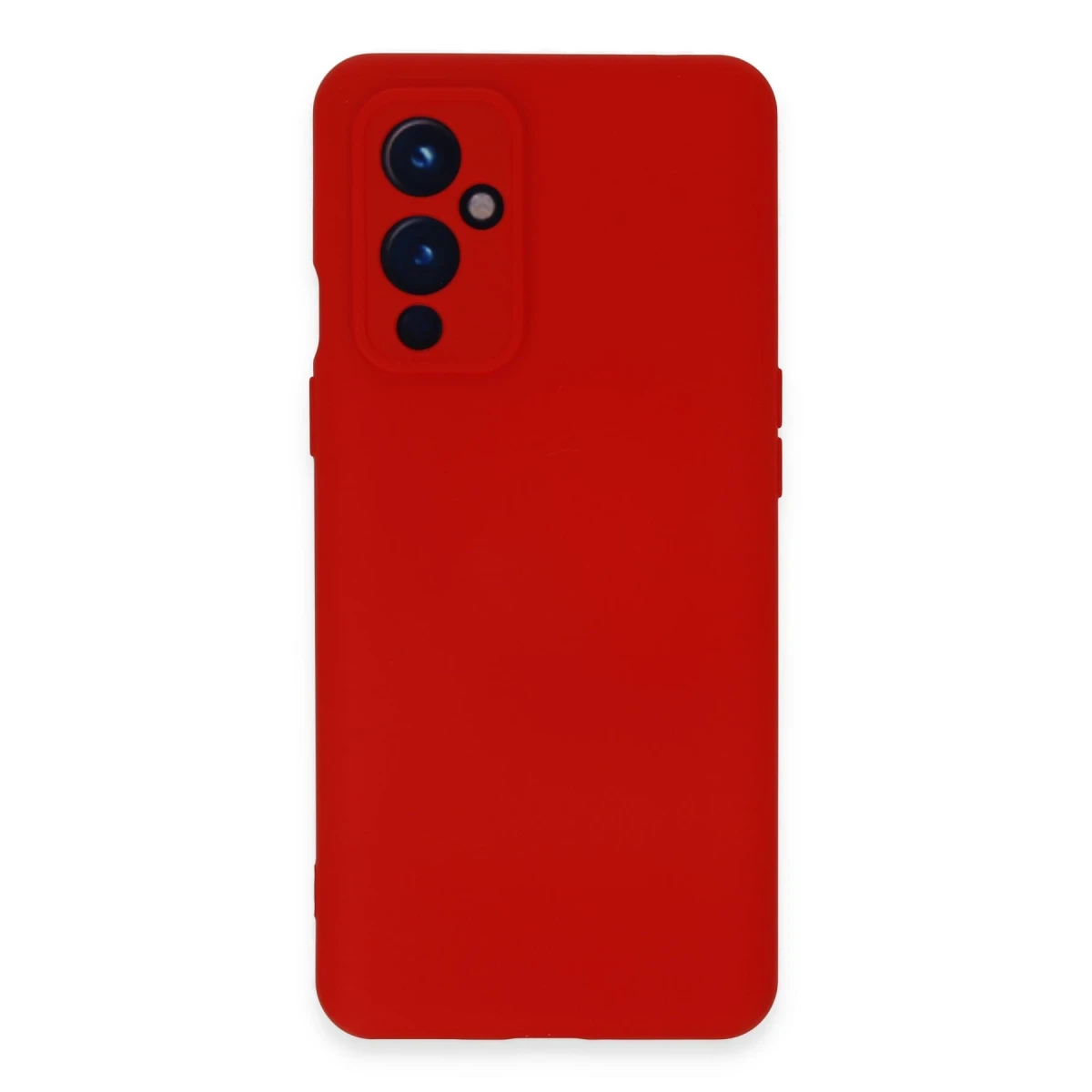 One Plus 9 Kılıf Nano içi Kadife Silikon - Kırmızı