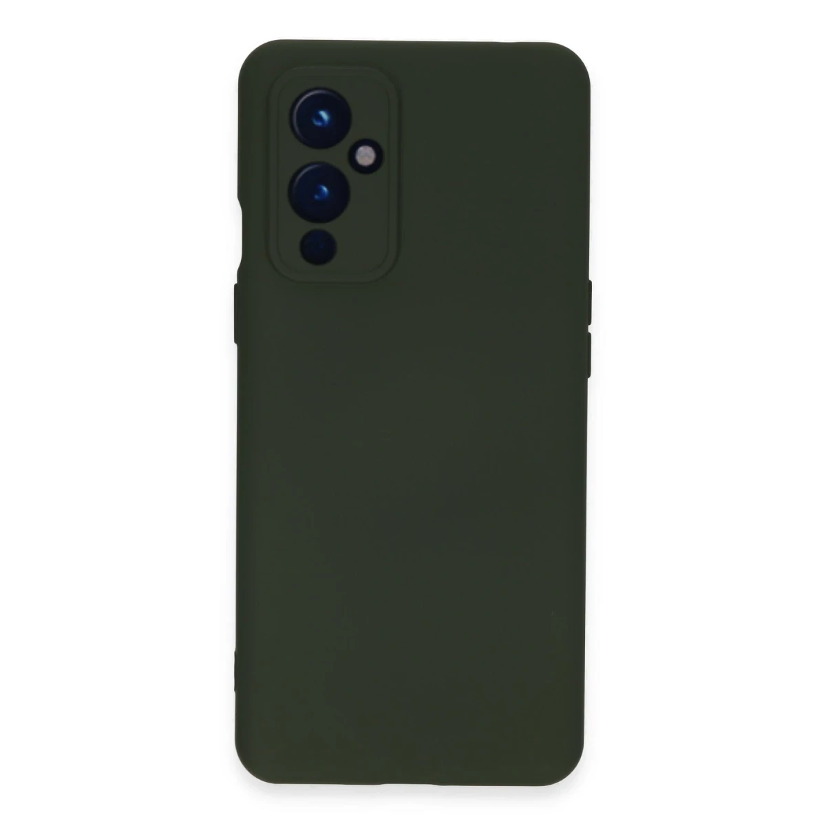 One Plus 9 Kılıf Nano içi Kadife Silikon - Koyu Yeşil