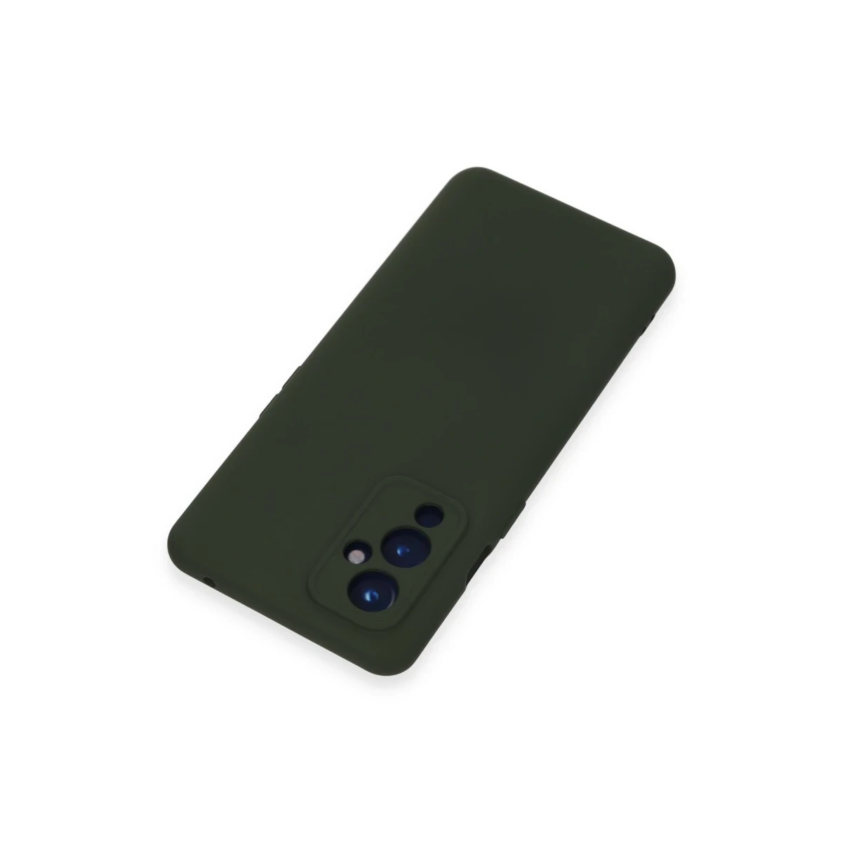 One Plus 9 Kılıf Nano içi Kadife Silikon - Koyu Yeşil