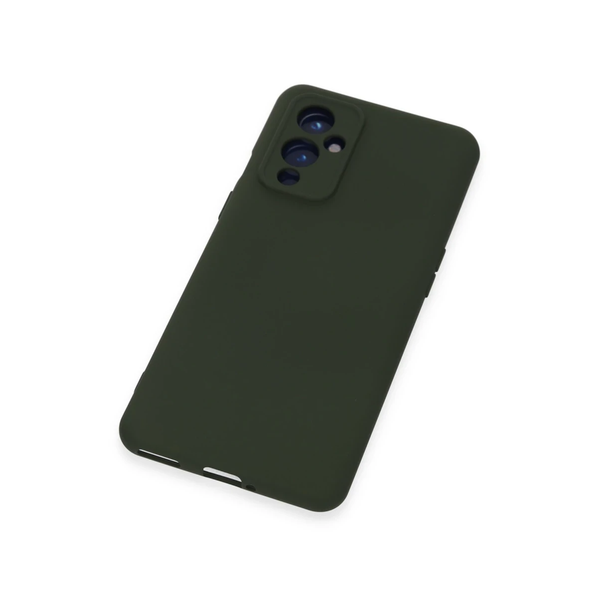 One Plus 9 Kılıf Nano içi Kadife Silikon - Koyu Yeşil
