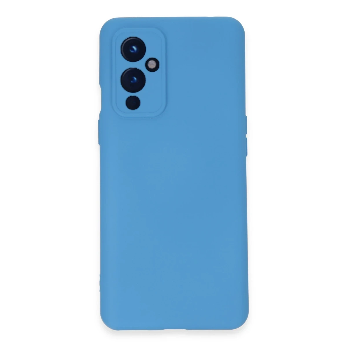 One Plus 9 Kılıf Nano içi Kadife Silikon - Mavi