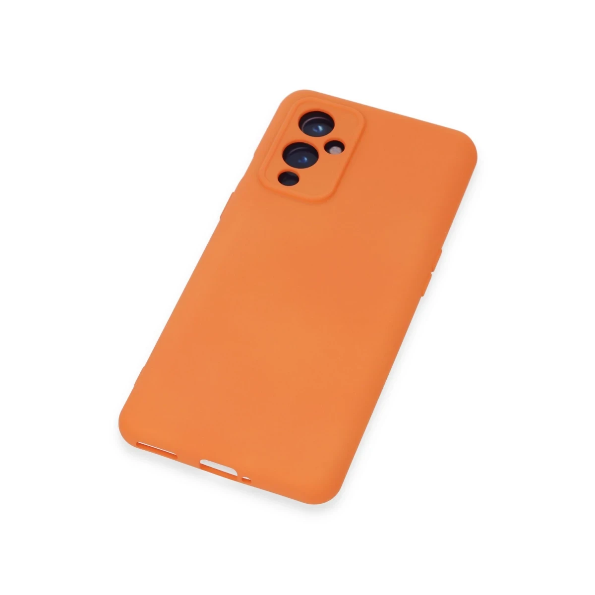 One Plus 9 Kılıf Nano içi Kadife Silikon - Turuncu
