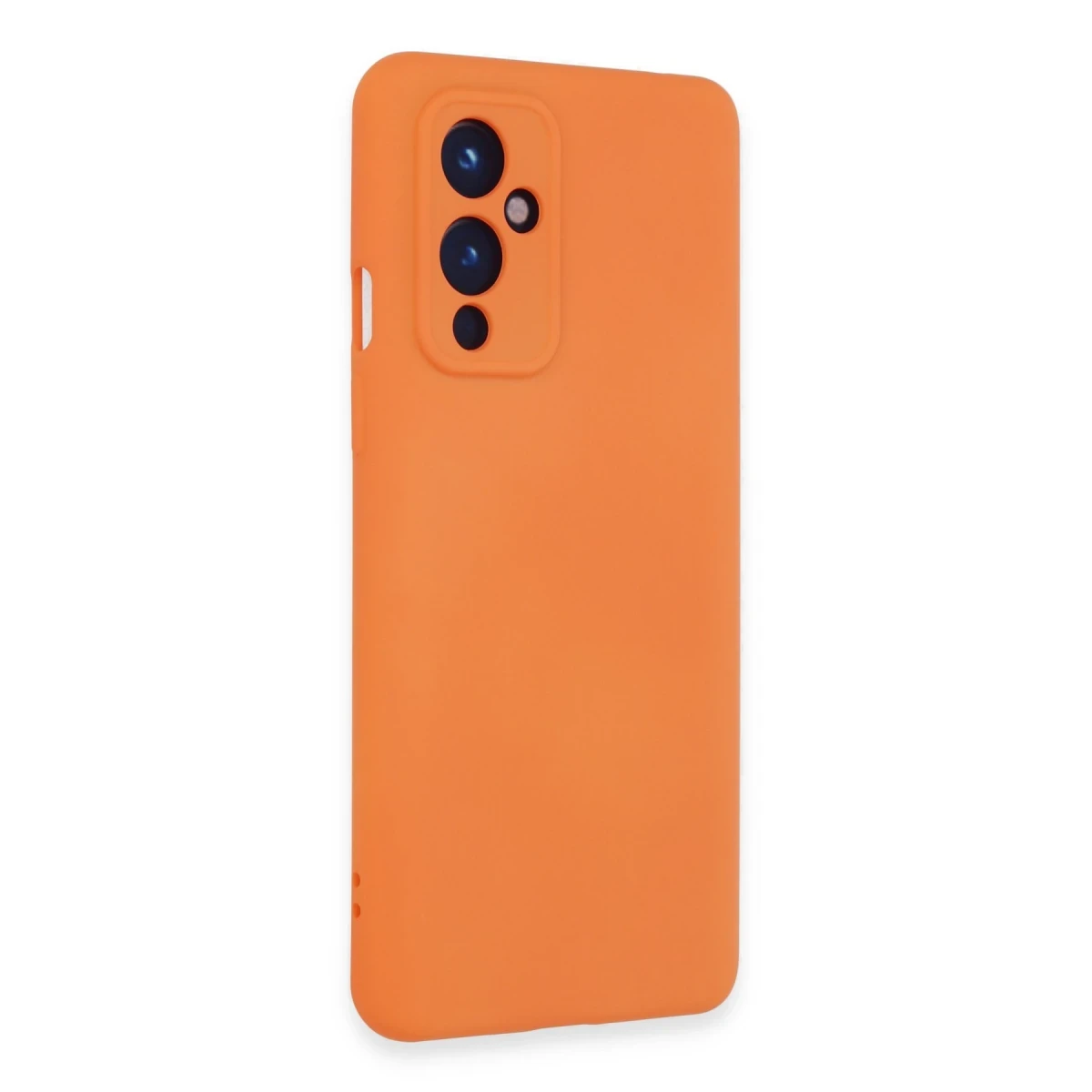 One Plus 9 Kılıf Nano içi Kadife Silikon - Turuncu