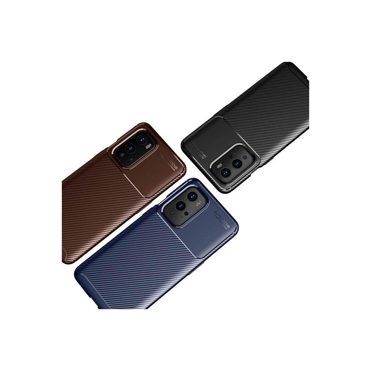 One Plus 9 Pro Kılıf Auto Focus Karbon Kapak - Siyah