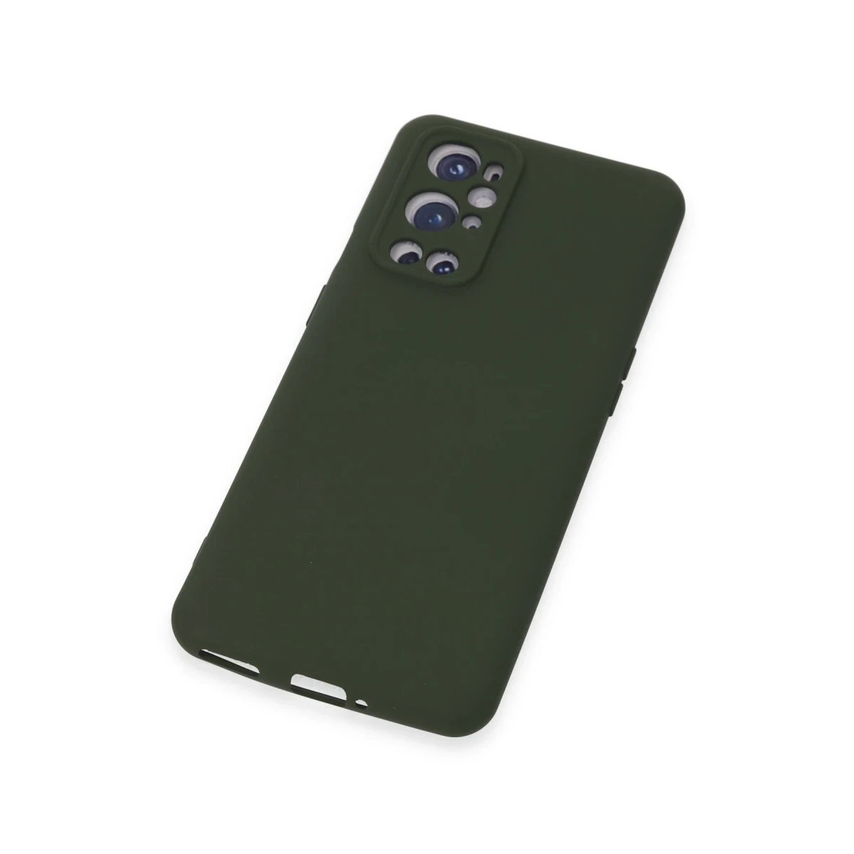 One Plus 9 Pro Kılıf Nano içi Kadife Silikon - Koyu Yeşil