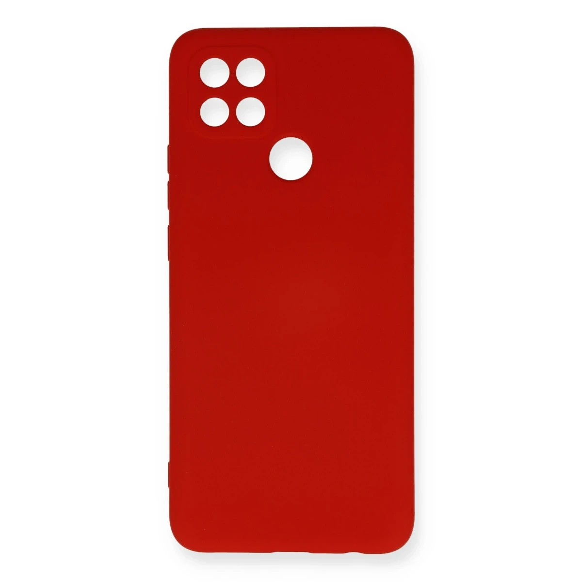 Oppo A15 Kılıf Nano içi Kadife Silikon - Kırmızı