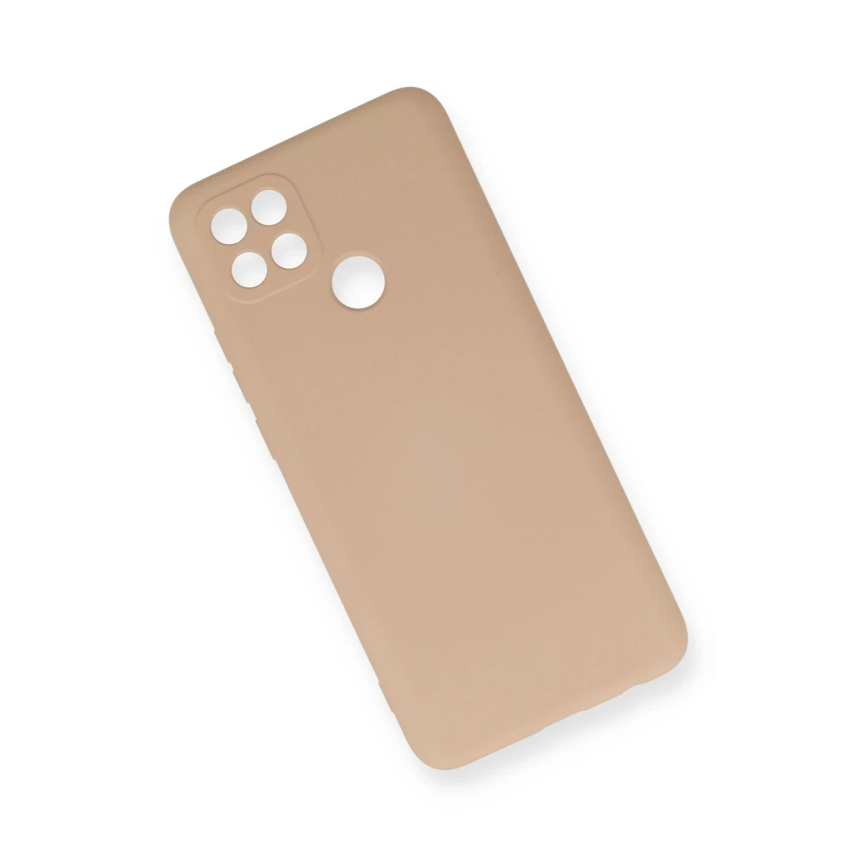 Oppo A15 Kılıf Nano içi Kadife Silikon - Pudra