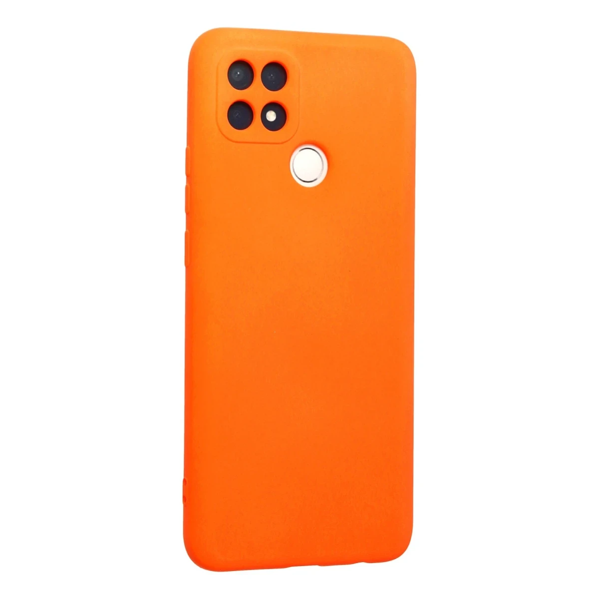 Oppo A15 Kılıf Nano içi Kadife Silikon - Turuncu