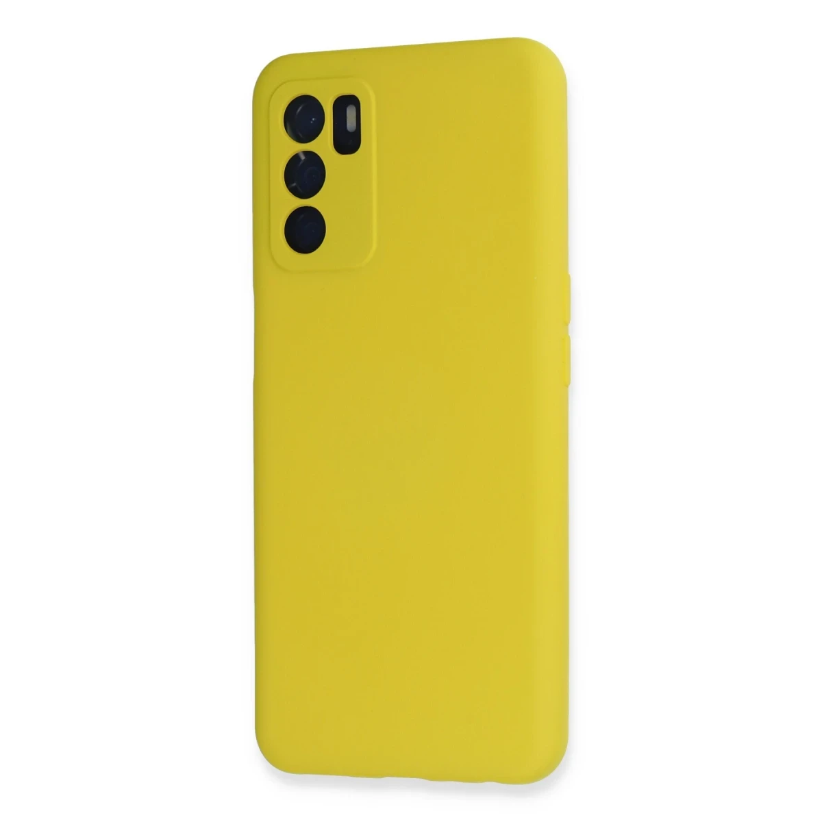 Oppo A16 Kılıf Nano içi Kadife Silikon - Sarı