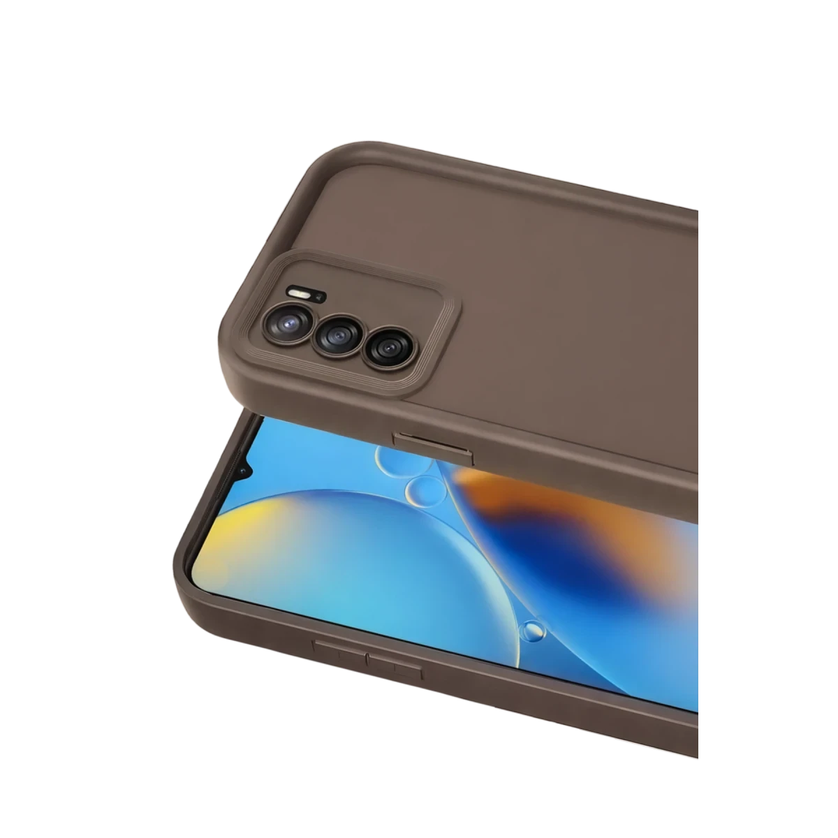 Oppo A16 Kılıf Viera Silikon - Kahverengi
