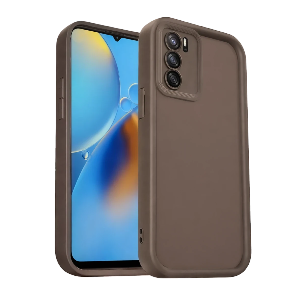 Oppo A16 Kılıf Viera Silikon - Kahverengi