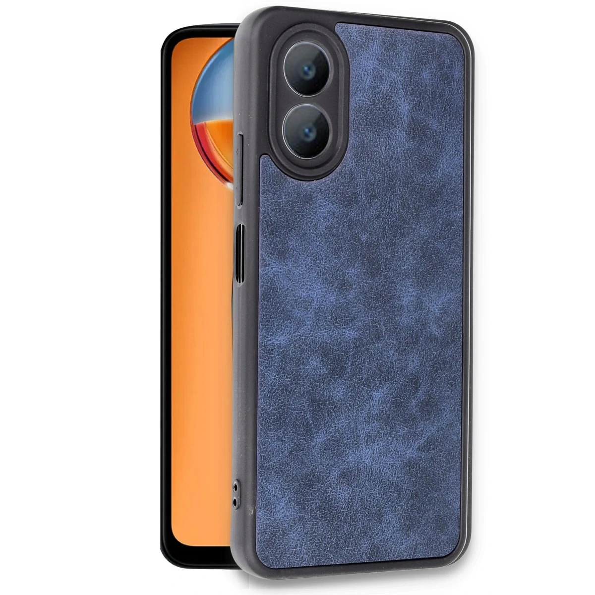 Oppo A38 Kılıf Aras Deri Kapak - Lacivert