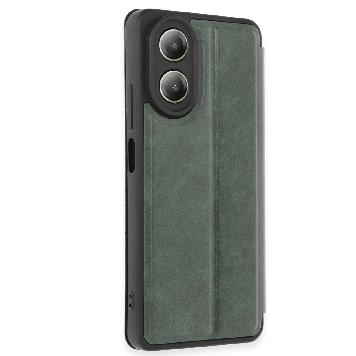 Oppo A38 Kılıf Flip Cover - Koyu Yeşil