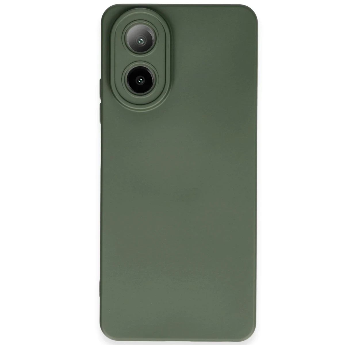Oppo A38 Kılıf Nano içi Kadife Silikon - Koyu Yeşil