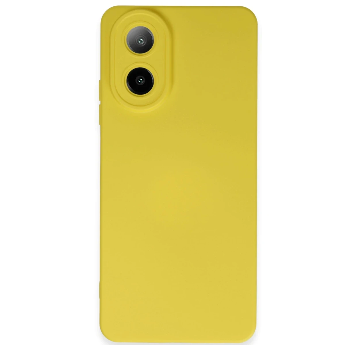 Oppo A38 Kılıf Nano içi Kadife Silikon - Sarı