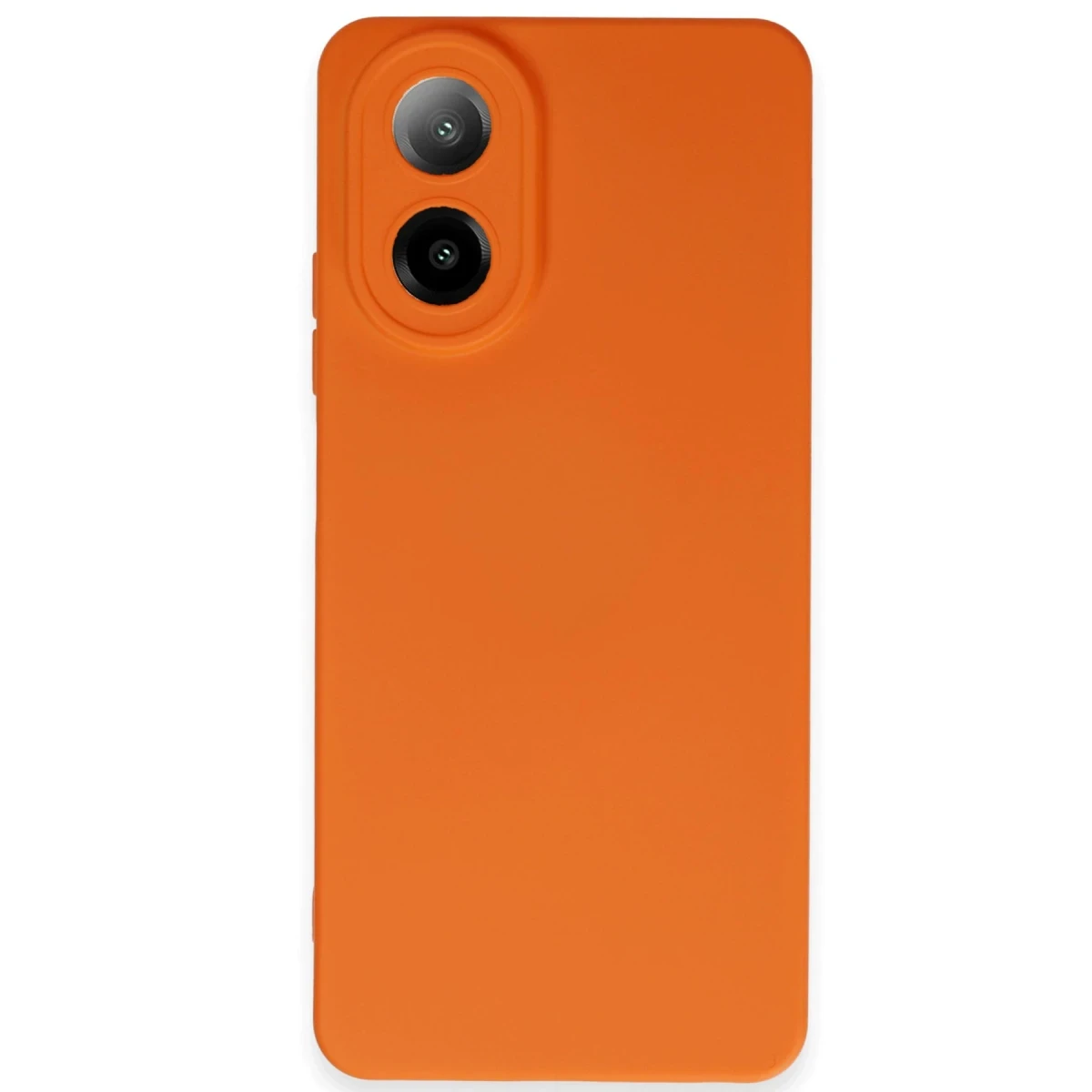 Oppo A38 Kılıf Nano içi Kadife Silikon - Turuncu