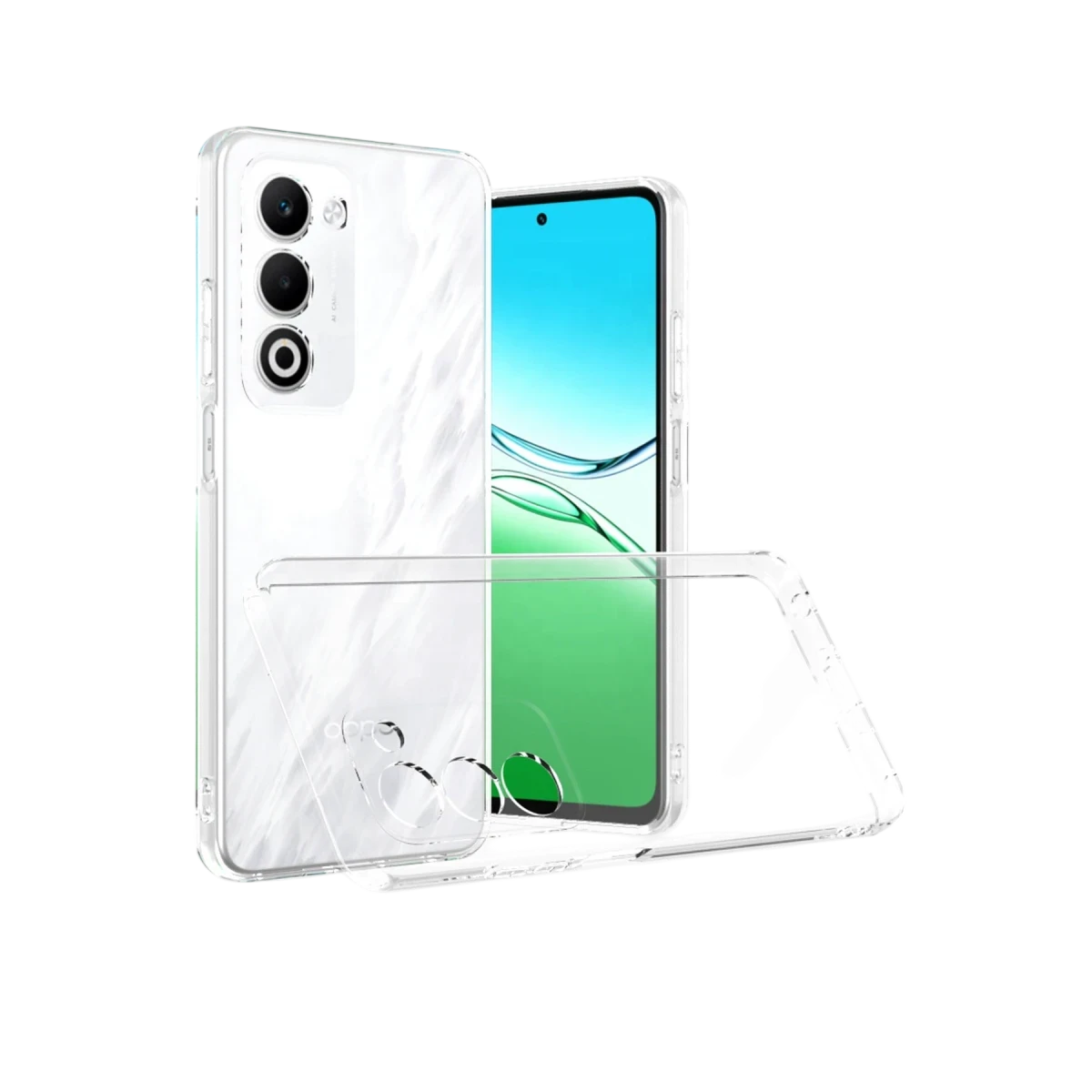 Oppo A5 4G Lüx Şeffaf Silikon - Şeffaf