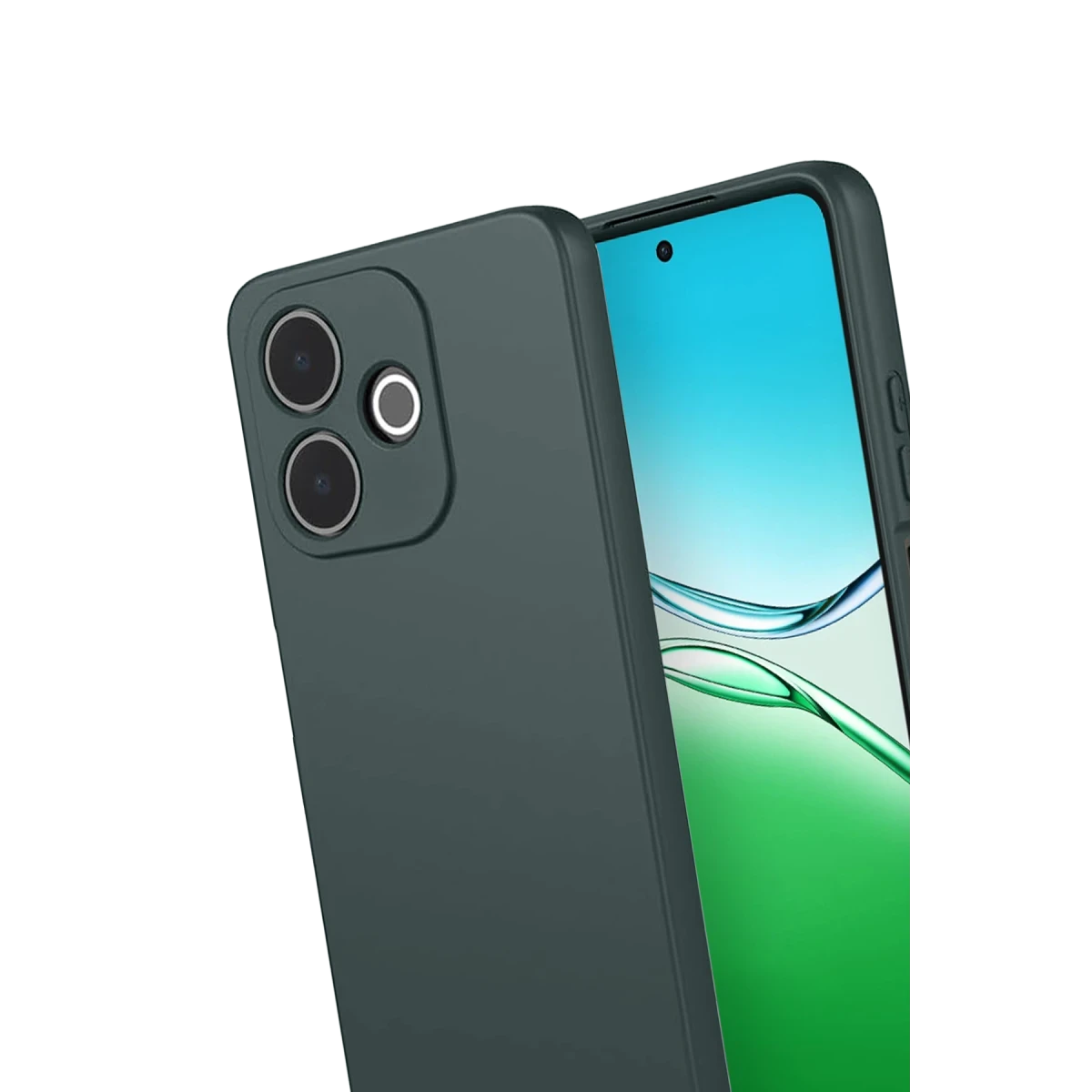Oppo A5 Pro 4G First Silikon - Koyu Yeşil