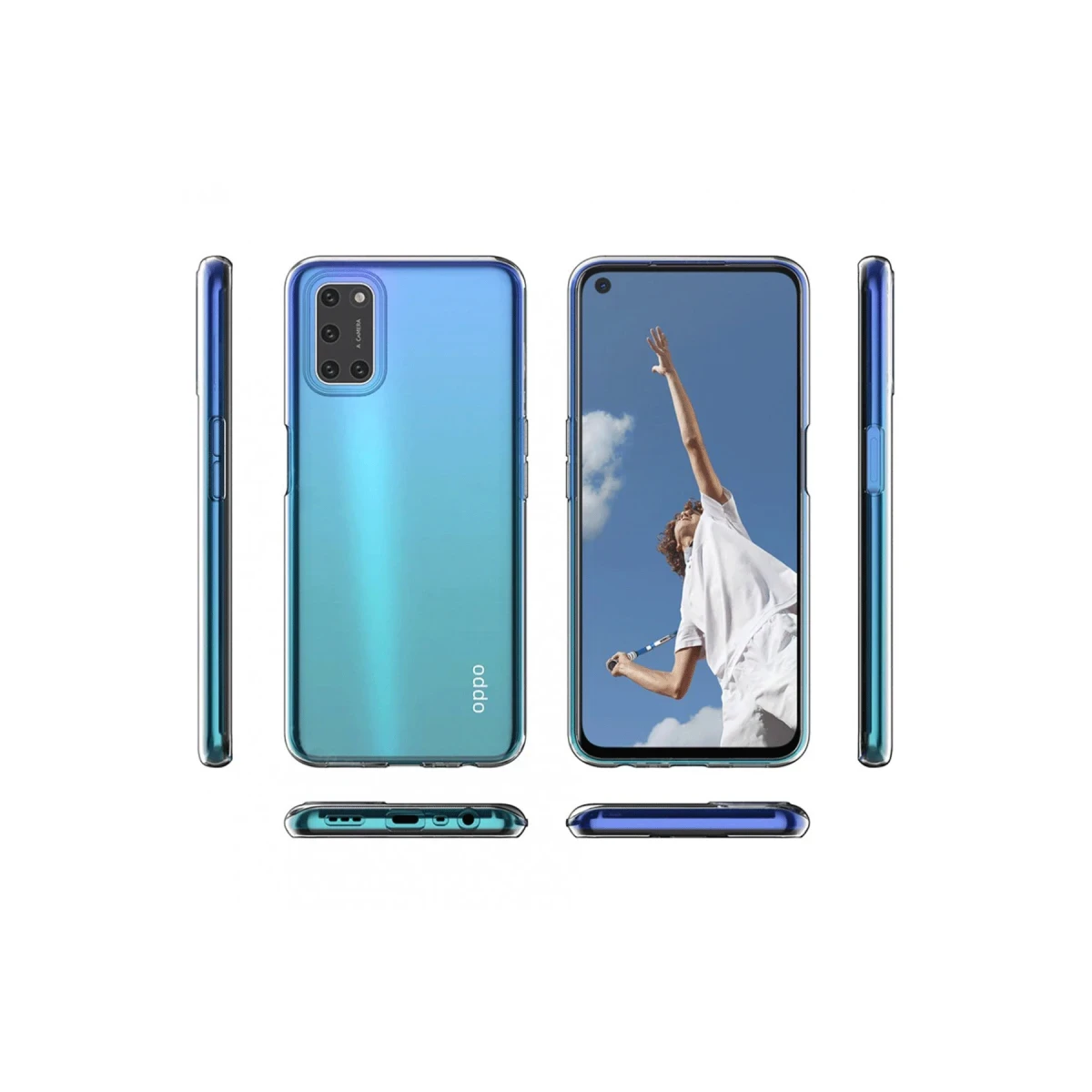 Oppo A52 Kılıf Lüx Şeffaf Silikon