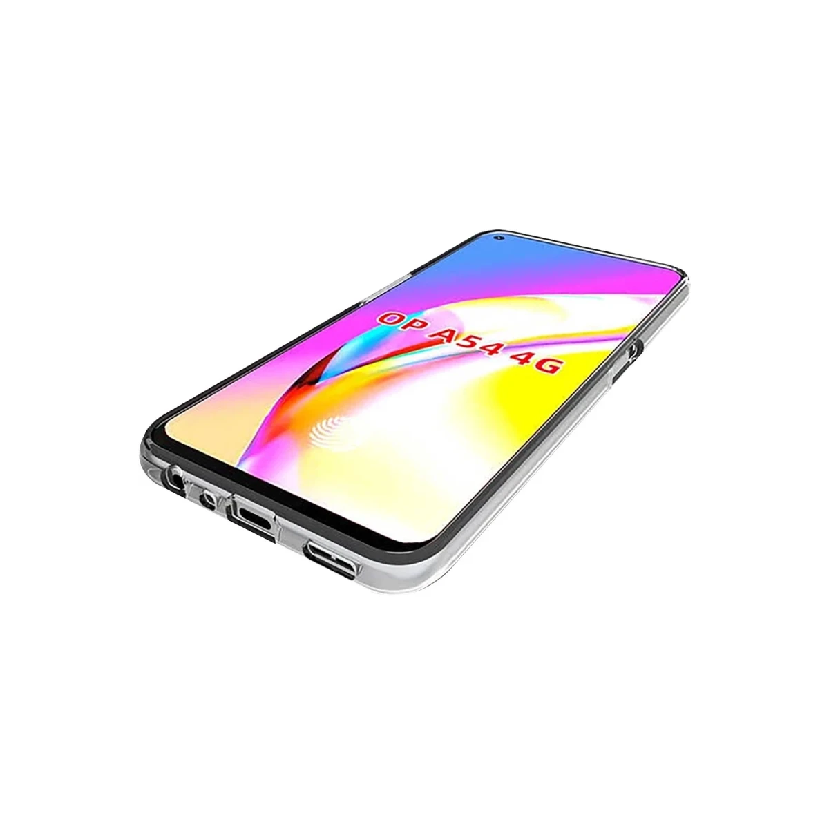 Oppo A54 4G Kılıf Deluxe 2mm Şeffaf Silikon - Şeffaf