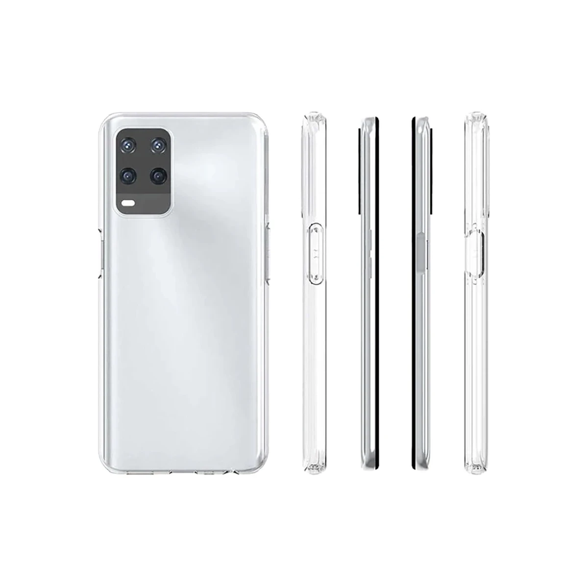 Oppo A54 4G Kılıf Deluxe 2mm Şeffaf Silikon - Şeffaf