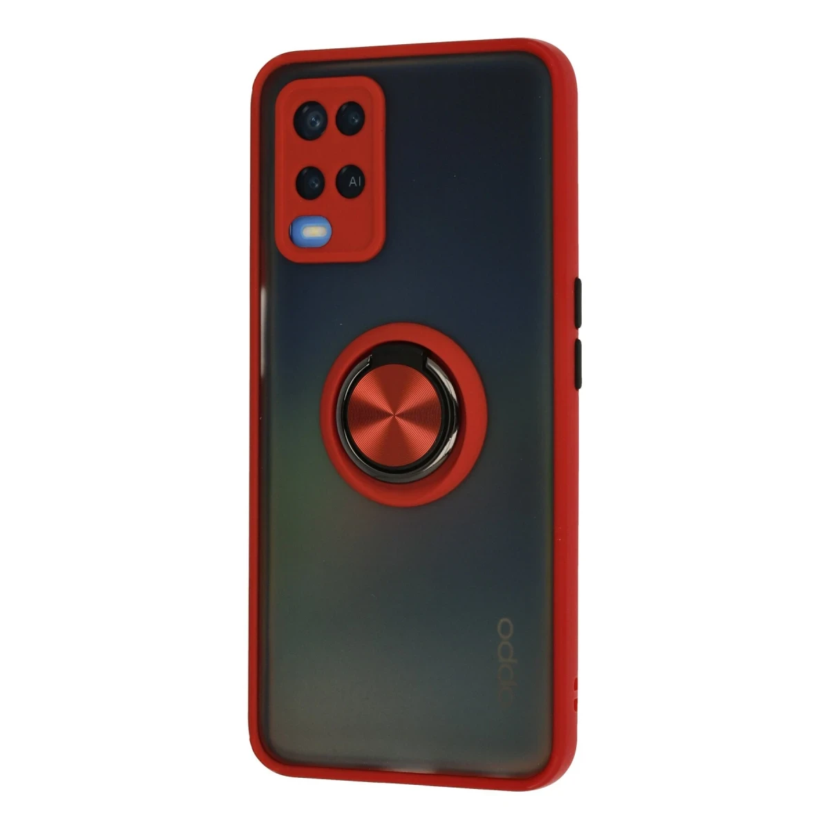 Oppo A54 4G Kılıf Montreal Yüzüklü Silikon Kapak - Kırmızı
