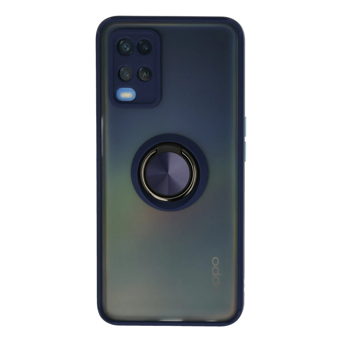 Oppo A54 4G Kılıf Montreal Yüzüklü Silikon Kapak - Lacivert