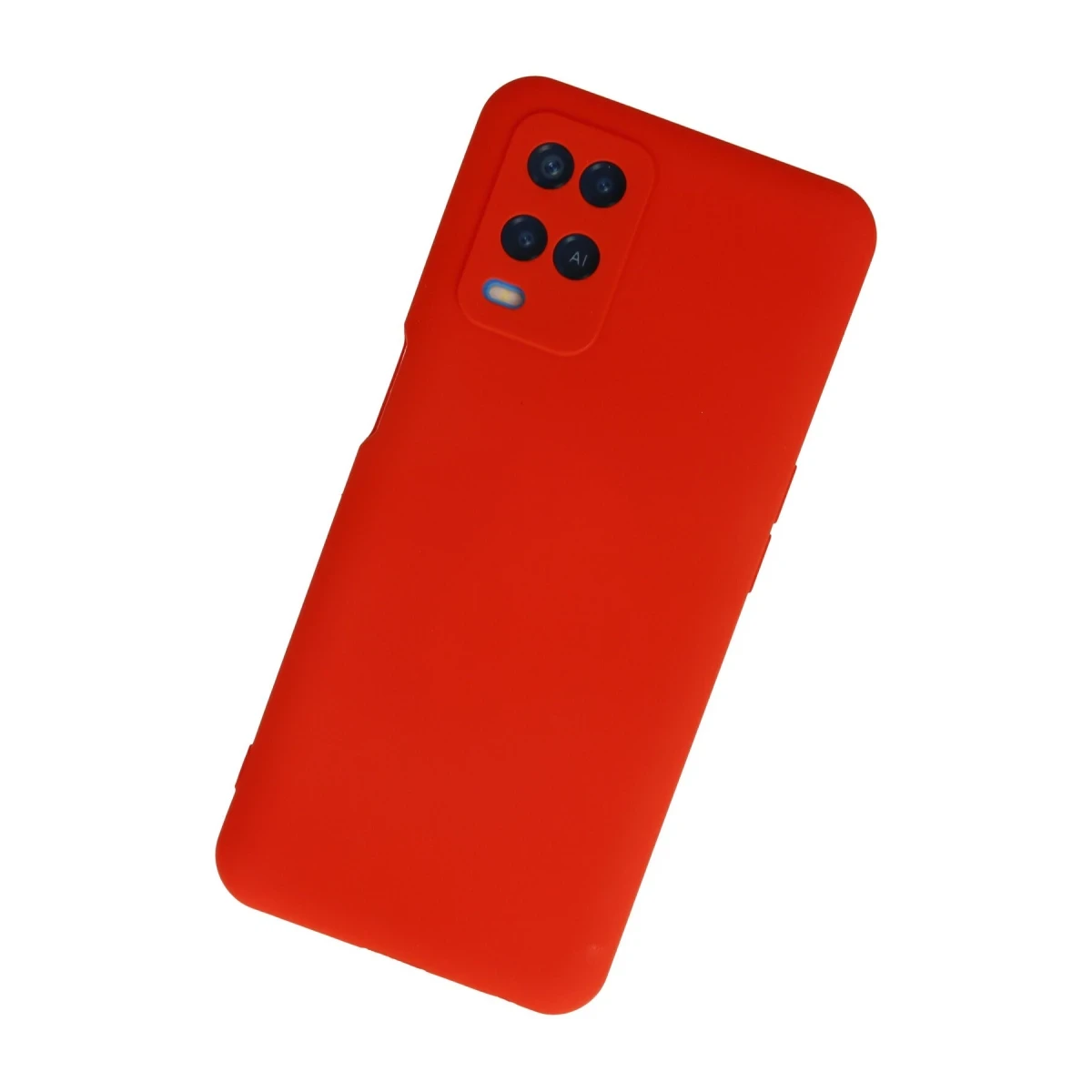 Oppo A54 4G Kılıf Nano içi Kadife Silikon - Kırmızı