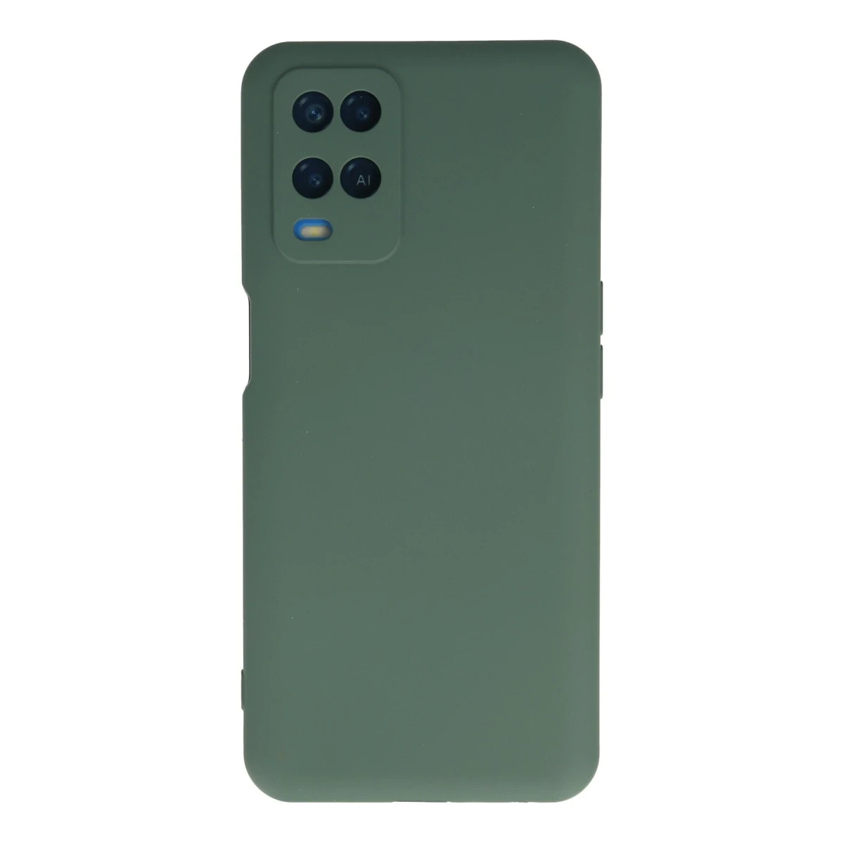 Oppo A54 4G Kılıf Nano içi Kadife Silikon - Koyu Yeşil