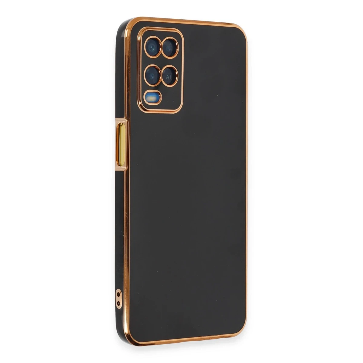 Oppo A54 4G Kılıf Volet Silikon - Siyah