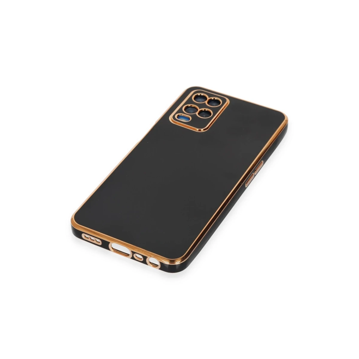 Oppo A54 4G Kılıf Volet Silikon - Siyah
