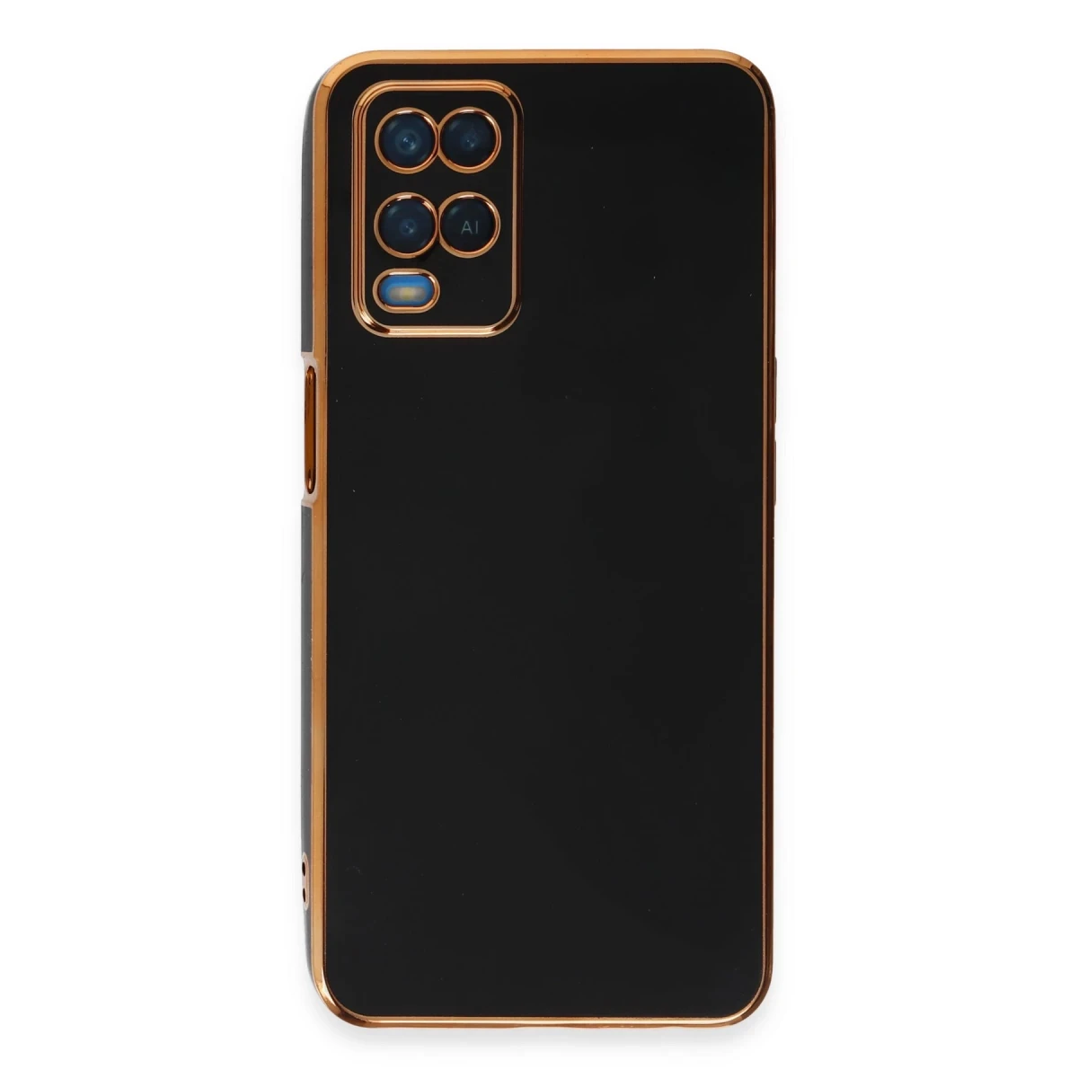 Oppo A54 4G Kılıf Volet Silikon - Siyah