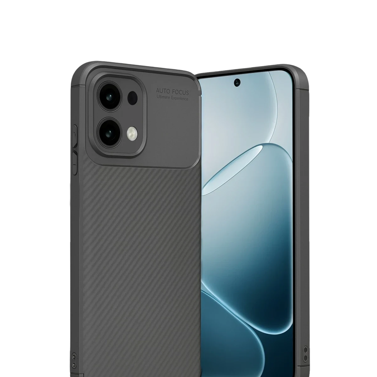 Oppo A6 Pro 4G Auto Focus Karbon Kapak - Gri