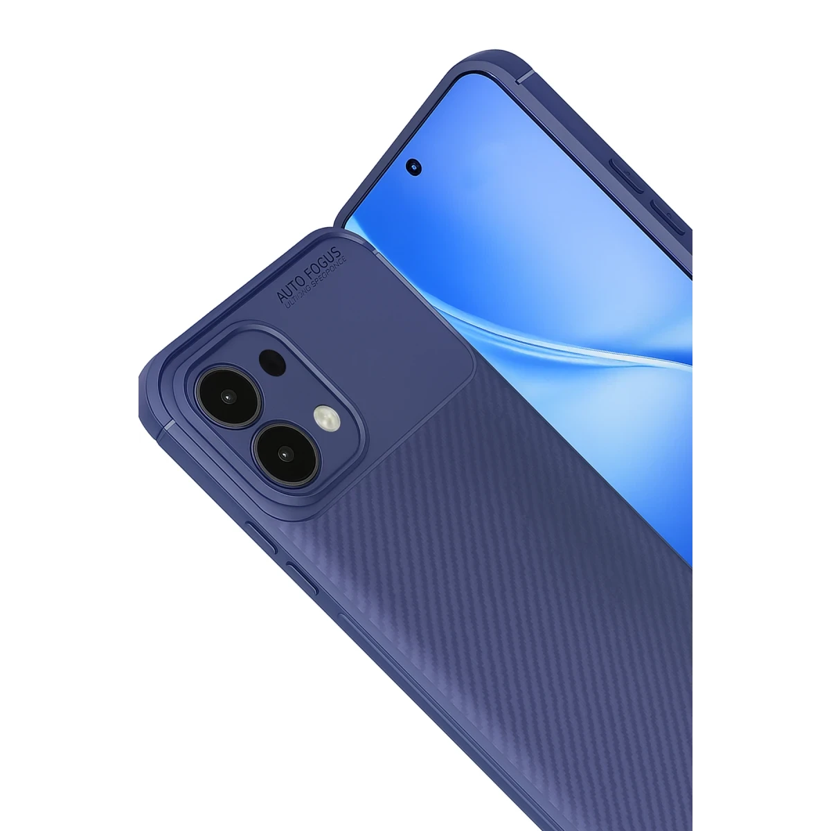 Oppo A6 Pro 4G Auto Focus Karbon Kapak - Lacivert