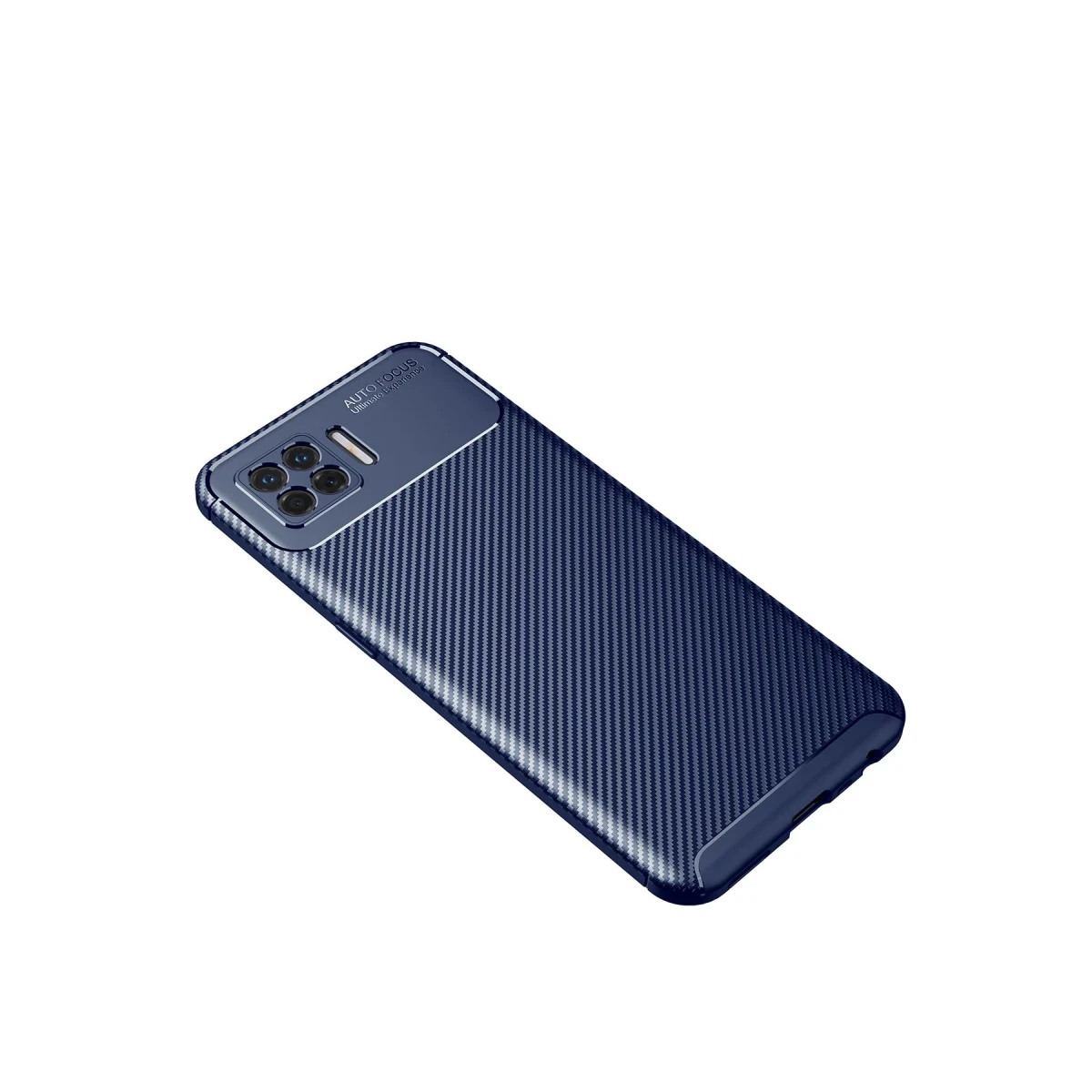 Oppo A73 Kılıf Auto Focus Karbon Kapak - Lacivert